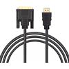 Eono Cavo Adattatore da HDMI a DVI, 1m Alta Velocità Bidirezionale DVI-D 24+1 Maschio a HDMI Maschio Supporto 1080P Full HD Compatibile per Monitor, Computer, Laptop