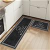 HSGLGNA Set di 2 tappeti da cucina antifatica, tappetini da cucina per la decorazione della casa e l'ufficio, impermeabili, antiscivolo, tappetini da cucina comodi (Utensili Da Cucina A, 40x60+40x120cm)