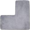 ACESOME ㅤ ACESOME - Tappetino da bagno a forma di L, ad asciugatura rapida, antiscivolo, lavabile, ad angolo, a forma di L, colore: grigio
