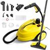 LIROPAU Pulitore a Vapore 2000 W, Pulitore Vapore Casa Portatile con 15 Accessori, Pressione 4 Bar, Serbatoio: 2 L,Vaporetto per la Pulizia Domestica di Tessuti, Fughe, Piastrelle, Auto, Cucina e Bagno