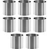 Hoypeyfiy 8 Pezzi Anelli per Torta Mini da 4,8 cm in Acciaio Inossidabile Stampi per Torta Antiaderenti Stampo per Mousse Anelli da Cucina per Mousse Formaggio Anello per Crostata Rotondo Stampo per