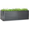 blumfeldt Fioriera da Esterno, Orto Verticale Rialzato da Esterno per Balcone e Giardino, Mini Orto Rialzato per Piantine, Giardino Verticale, Fioriera Rialzata, 180 x 60 x 90 cm, Grigio Scuro