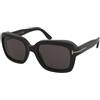 Tom Ford Natalia-02 FT1283 01A | Occhiali da Sole Graduati o Non Graduati | Plastica | Quadrati | Nero | Adrialenti