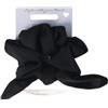 Solida Scrunchie con fiocco nero Elastico per capelli 2 pz.