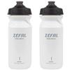 ZEFAL Sense Pro 65 x 2 Borraccia Bici Sport - Due Borracce Bici da Corsa MTB Gravel 650 ML - Borraccia Ciclismo - Premium e a Tenuta Stagna - Bianco, 2 x 650ml
