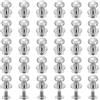 QUARKZMAN 30Pcs 8mm Chicago Screws Testa Tonda Bottoni Rivetti Per Pelletteria Fai Da Te Decorazione Borse Scarpe Cinture Riparazione, Argento