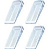 Yosemy Fermaporta in Gomma, Yosemy 4pcs Cuneo Ferma Porta e Finestra,Antiscivolo,con Altezza Regolabile,Protezioni per Porta Interne e Finestre Casa Ufficio,Trasparente