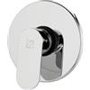 MP-SHOP IT Miscelatore ad incasso per doccia monocomando | Colore argento | Completo di corpo incasso | Moderno | Acqua Calda e Fredda | Stile Classico | Ottone Cromato |Kit Completo Installazione Facile
