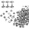 QUARKZMAN 80 Set Di Rivetti A Doppio Cappello 10x8mm Acciaio Al Carbonio Testa Tonda Chiodi A Perno Fermagli Tubolari Perni Metallici Per Riparazioni Decorazioni, Argento