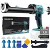 LADAMI Pressa per cartucce a batteria, compatibile con Makita da 18 V, per batteria Einhell 、 per batteria Bosch, con luce LED regolabile a 4 velocità, pistola elettrica in silicone per cartucce da