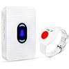 DAYTECH - Allarme personale wireless per anziano, pulsante di chiamata antipanico, allarme da polso, campanello per pazienti disabili domestici, anziani