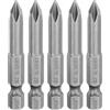 QUARKZMAN 5Pz #1 Punte Cacciavite Phillips PH1 1/4 Gambo Esagonale 2 (50mm) Lungo Acciaio S2 Magnetiche Inserti per Avvitatore per Cacciavite Elettrico Punte Trapano 0.236 (6mm) Asta