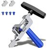 Wailicop Tagliapiastrelle Manuale 2-in-1 Portatile con 2 Lame di Ricambio in Carburo di Tungsteno, Strumento per Taglio Vetro e Piastrelle per Fai da Te, Specchi, Ceramica (Silver)