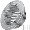 Hon&Guan Griglia di Ventilazione 150mm Inox in Acciaio Griglia Areazione Tonda da Incasso con Rete Zanzariera, Griglia Aerazione per Ventilatore di Scarico, Desván, Garaje, Cocina