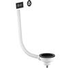 Corso Bathrooms Scarico universale per lavello da cucina, 90 mm, colore: nero opaco
