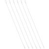 PATIKIL 6 Pc 19.6 Cavi Di Sicurezza, 3/64 (1mm) Diametro Del Nucleo Cavo Intrecciato In Acciaio Inossidabile Con Doppie Asole Per Bagaglio Illuminazione Palco Giardino, Argento