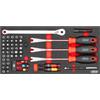 VIGOR Set di attrezzi V5090, modulo S, 393 x 188 x 35 mm, set di rilascio clip, sollevatore magnetico, adattatore e chiave a cricchetto