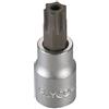 ALYCO 192440 - Llave de vaso de 1/2 UNE 16503 DIN 3121 Cr-V cromado mate Torx inviolable T-40 x 62 mm