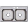 Elkay D23319MR2 D23319MR2-Lavello da cucina in acciaio INOX, diametro 22, Raso, 33 x 19 x 6.4375