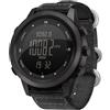 findtime Orologio Militare da Uomo, Bussola, Altimetro, Barometro, Contapassi, Impermeabile 5 ATM, Nero