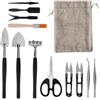 Disnace Set 13-in-1 di Strumenti per Piante Grasse con Borsa - Kit di Giardinaggio in Miniatura per Trapianto,Bonsai e Terrari Appassionati di Giardinaggio
