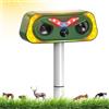 RUTIDA Spaventatore per gatti ad ultrasuoni, a energia solare, per animali domestici, 2 modalità, a ultrasuoni, impermeabile, con sensore di movimento e luce lampeggiante per giardino, gatti, cani, animali