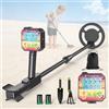 Jradse Metal Detector Bambini, Metal Detector per Bambino con Asta Regolabile, 2 Modalità Display LCD, Bobina di Ricerca Impermeabile, Ad Alta Sensibilità Metal Detector per Bambini con Borsa Pala Rastrello
