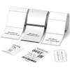 NIIMBOT 3 rotoli di etichette per stampante per etichette B1/B21/B3S, bianco, 40 x 30 mm, trasparente, 50 x 80 mm, bianco quadrato 50 x 50 mm