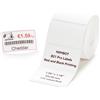 NIIMBOT Etichette per B21 Pro,etichette stampabili in rosso e nero,50 x 30 mm, 230 nastri/rotolo, etichette adesive, applicabili a cartellini per Etichette per negozi/abbigliamento-Bianco