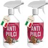 Petsly Spray Antipulci per Ambienti - 500ml - Non Macchia - Efficace Spray Antipulci Gatto e Cane ad Azione Rapida - Antizecche e Antiacaro per Casa, Auto, Mobili e Tessuti (Confezione da 2)