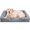 Oskuglin Letto Ortopedico Cane, memory foam, 108x76 cm, lavabile | Divano cane con bordo rialzato, fodera impermeabile & fondo antiscivolo - cuscino morbido in peluche per cani grandi
