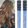 PORSMEER 12 clip per capelli in pennello per capelli da 20 pollici, 50 cm, con glitter colorati, per capelli, per donne, ragazze, bambini (blu)