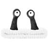 Molain Fascia per capelli con chiocciola e palma, colore: bianco e nero | Fascia elastica per capelli da donna, in pile corallo, accessorio creativo per lavare il viso, doccia