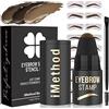 iMethod Kit Timbro Sopracciglia e Stencil Sopracciglia - per Trucco Sopracciglia Perfetto, Pomata Sopracciglia, 20 Kit Modella Sopracciglia, Facile da Usare, Lunga Durata, Marrone Chiaro