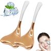 WYFCR 2PCS infrangibili in acciaio inossidabile Ice Globes per i trattamenti facciali, Face Beauty Cryo Sticks per le ragazze signore, raffreddamento Spa Globes Cold Roller(oro rosa)