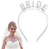 Lysjoy Cerchietto Bride, Cerchietto Bride to Be, Cerchietto Sposa, Cerchietti per Capelli Sposa con Strass, Accessori Addio al Nubilato, Decorazioni Sposa per Matrimoni (A)