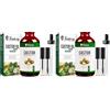 Kanzy Olio di Ricino per Ciglia e Sopracciglia 100ml Olio di Ricino per Capelli, Unghie, Pelle e Barba Castor Oil con Set di Pennelli (Confezione da 2)