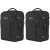 BidMamba Zaino Bagaglio A Mano 40x20x25 Ryanair Borsa 20L Voli Low Cost Easyjet Viaggio con TSA Locker Perfetto per Compagnia Aerea e Avventure Pratiche (Confezione da 2)