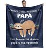 SDOES Regalo Papa Compleanno, Coperta Festa del Papà Natale, Regali da Figlia Figlio, 130 x 150 cm