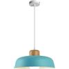 EKSED Lampada a sospensione con paralume in metallo rotondo da 300 mm in colore Macaron, lampada a sospensione moderna a soffitto, lampadario per sala da pranzo con isola cucina