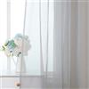 MIULEE Tende 2 Pannelli Trasparenti in Voile con Passanti Morbidi Finestre per Camera da Letto e Soggiorno 140X215 CM Grigio