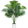 YIYA 85cm Piante verdi per Interni Artificiale Palma in Vaso Pianta Finta Realistica per Soggiorno, Ufficio, Giardino, Balcone, Decorazione