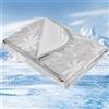 VK Living VK·living Coperta Rinfrescante Doppia Faccia Q-Max 0.42 - Motivo Tropicale, Leggera e Traspirante contro Caldo per Letto, Divano, Viaggi,200x220cm, Grigio