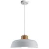 EKSED Lampada a Sospensione con Paralume in Metallo Rotondo da 300 mm in Colore Macaron, Lampada a Sospensione Moderna a Soffitto, Lampadario per Sala da Pranzo con Isola Cucina，Bianco，Bianco