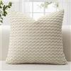 JOTOM Federe per Cuscino in Velluto a Coste Morbido 50x50 cm Federe per Cuscino con Texture a Bolle 3D per Divano, Camera da Letto, Decorazione della Casa (Beige)