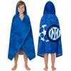 Get Trend Inter Milan F.C Incappucciato Asciugamani Bagno Bambini e Adolescenti, Assorbente Asciugamano Cotone, Piscina, Nuoto e Asciugamano da Mare, Accessori Viaggio, Regalo Bambino (Marina Inter Milan)