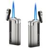 WIYETY 2 accendini antivento ricaricabili a gas a getto di tempesta con finestra visibile per cucina, barbecue, campeggio (senza gas)