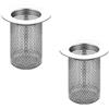 TopHomer 2 filtri di scarico per vasca da bagno e doccia, in acciaio inox, filtro per scarico della doccia, per rifiuti di cucina, bagno, lavandino (40 mm)