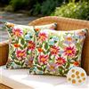 Aisybaklyn Cuscini da Esterno Impermeabili Copricuscini 40x40 all'Aperto Cuscini per Divano Federe Cuscini da Esterno Cuscino da Divano Federa Cuscino Fiori Viola Sofá Balcone Matrimonio Patio Caffè Set di 2