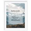 kollyseek noir 40x50cm quadro foto in legno massello con cornice pino e montatura bianca